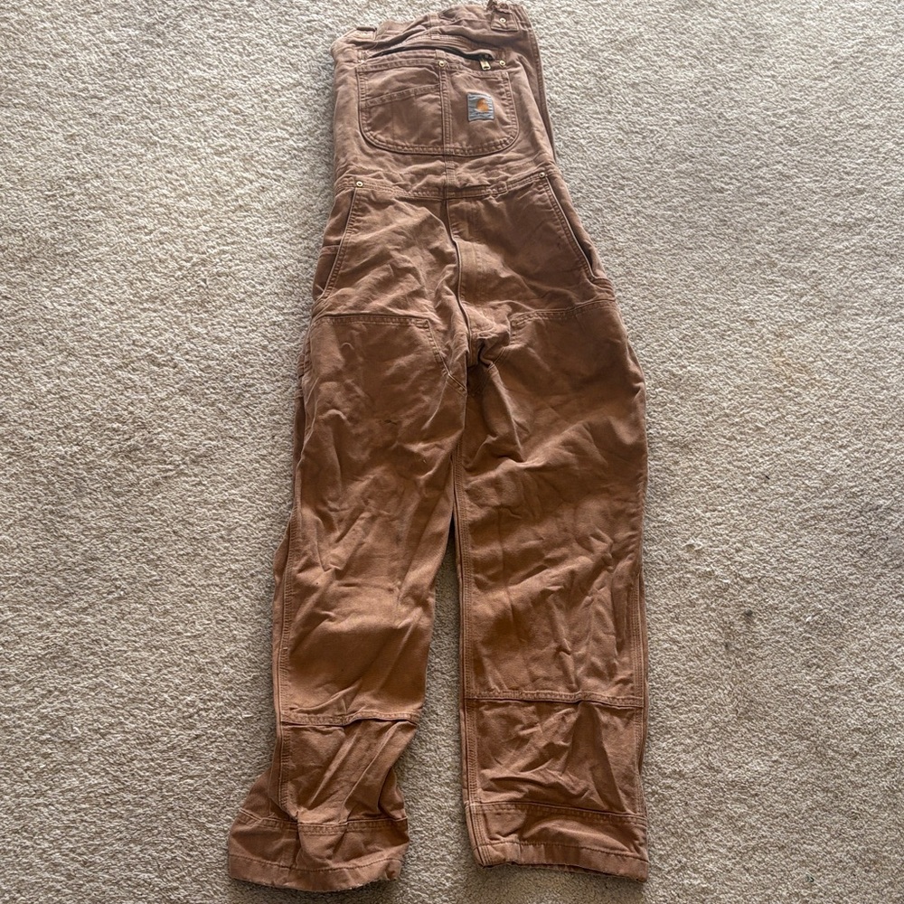 Carhartt Tan Work Overalls READ DESCRIPTION FULLY